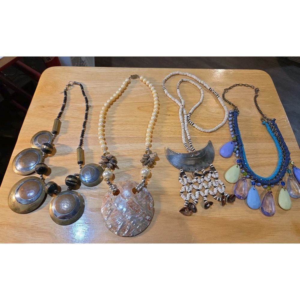 Set Of 4 Chunky Necklaces Necklace Lot